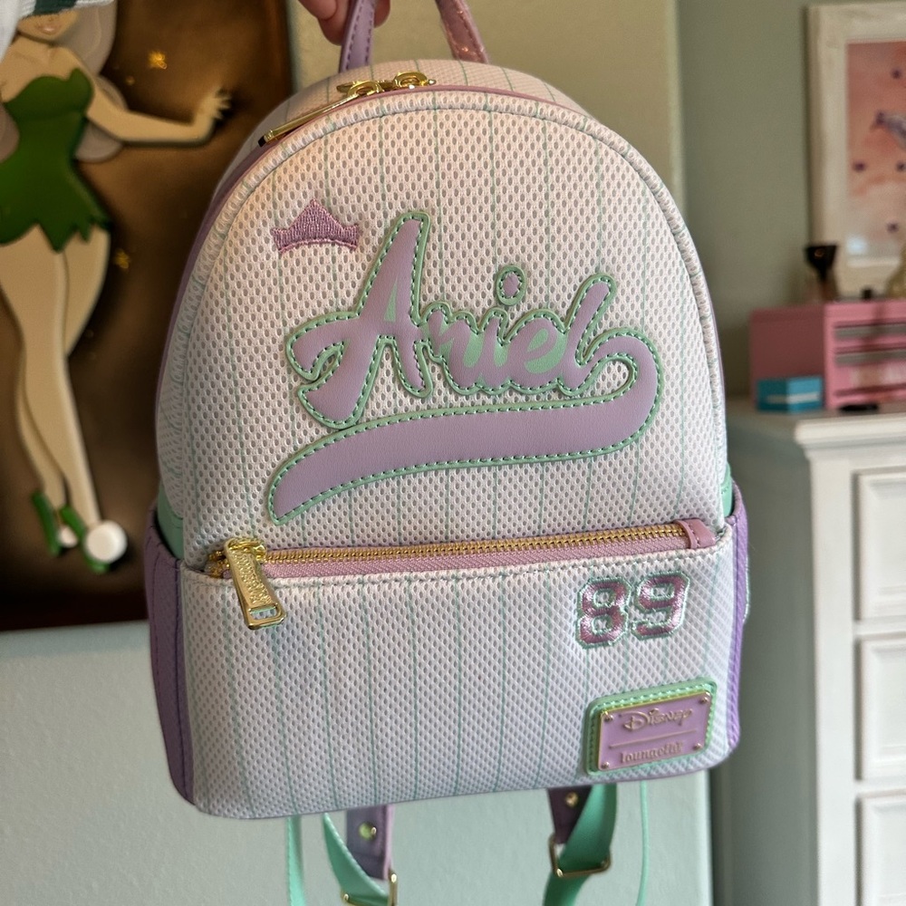 Disney Loungefly Backpack Ariel Jersey Style
